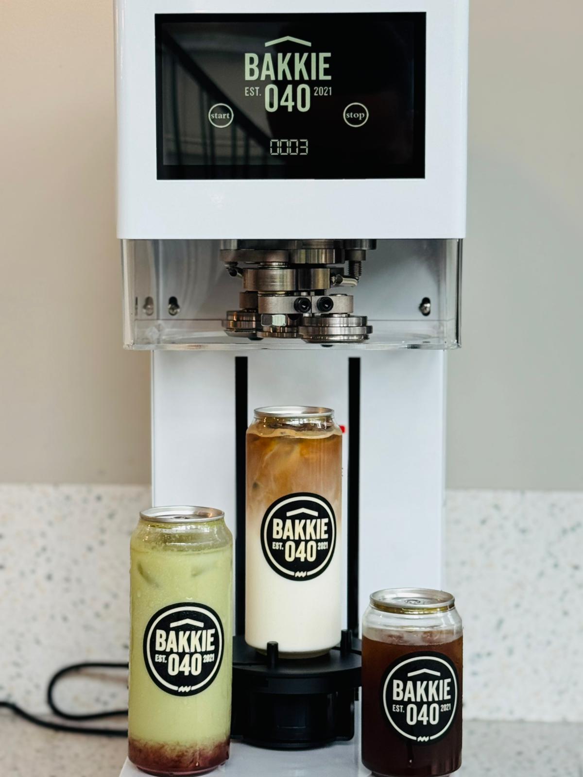 Sealio N01 blikjes-sealmachine met vers geseald matcha- en koffieblikje